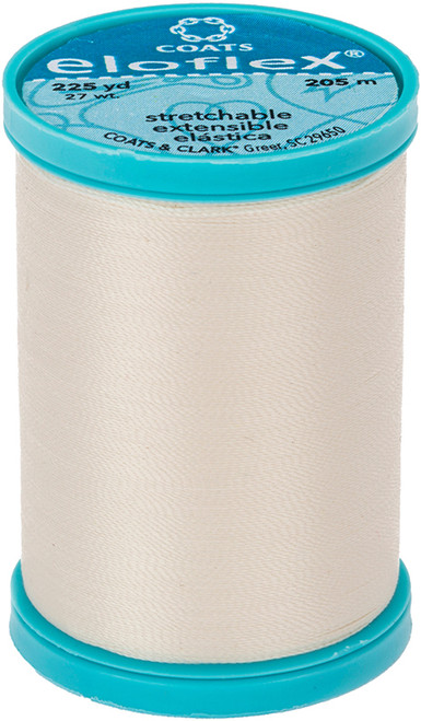 3 Pack - Coats Eloflex Stretch Thread 225yd-Natural - S992-8010 - 073650022807