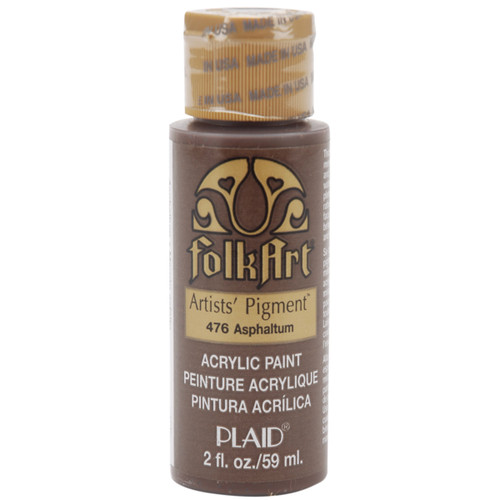 6 Pack - FolkArt Acrylic Paint 2oz-Asphaltum Artist Pigment - FA-476 - 028995004766
