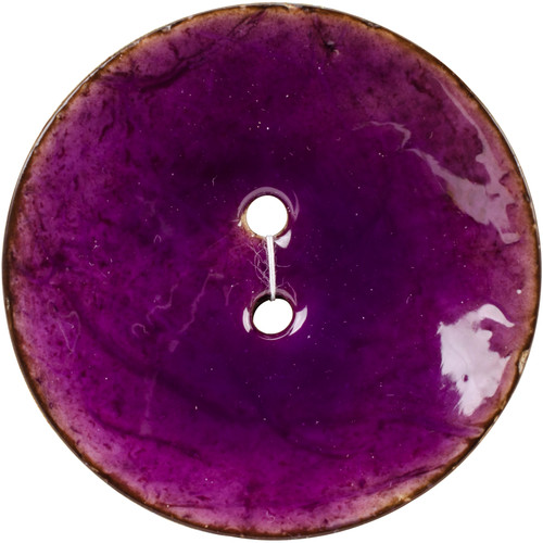 3 Pack Blumenthal Organic Elements-Coconut Buttons 2-1/2" 1/Pkg-Purple 4700OE-1604