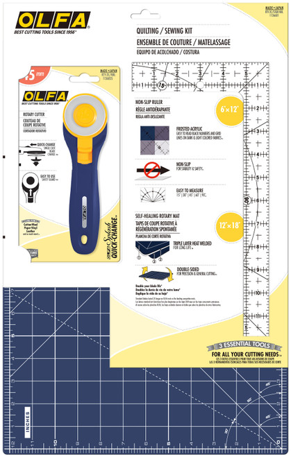 OLFA Quilting/Sewing Kit 6"X12"-Navy -RTY2CSTQ - 091511220766