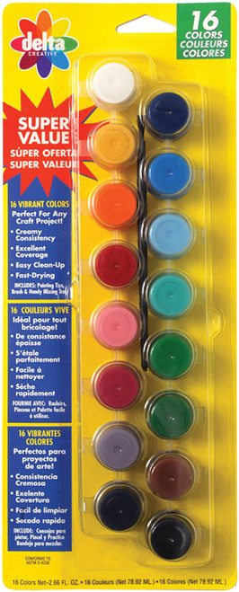3 Pack - Delta Ceramcoat Acrylic Paint Pots 16/Pkg-Vibrant - 2957 - 017158295721