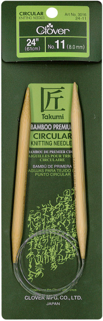 3 Pack Takumi Bamboo Circular Knitting Needles 24"-Size 11/8mm 1624-11 - 051221252129