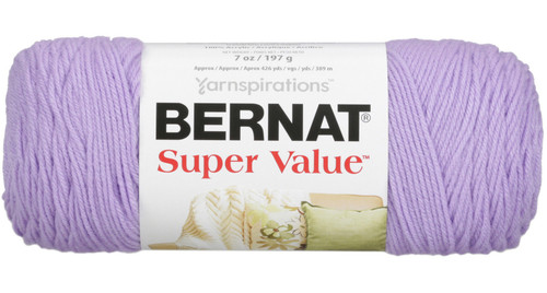 3 Pack - Bernat Super Value Solid Yarn-Lilac - 164053-53317 - 057355243613