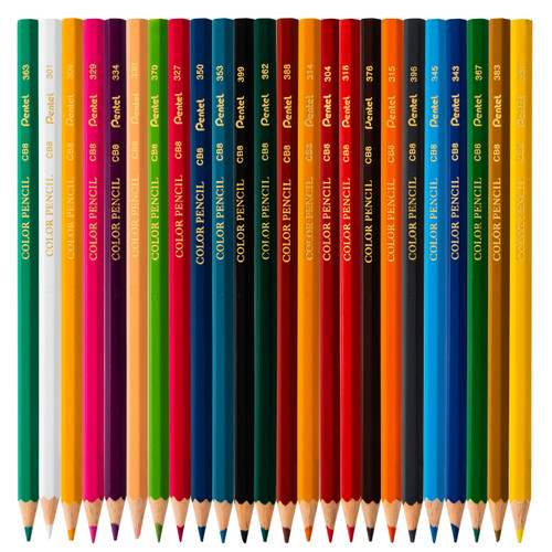 2 Pack Pentel Arts Colored Pencils 24/Pkg-Assorted Colors CB8-24