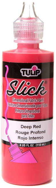3 Pack - Tulip Dimensional Fabric Paint 4oz-Slick - Deep Red - FLS-2-4 - 035862414023