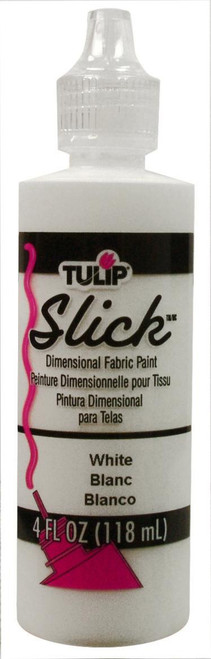 3 Pack - Tulip Dimensional Fabric Paint 4oz-Slick - White - FLS-6-4 - 035862414061