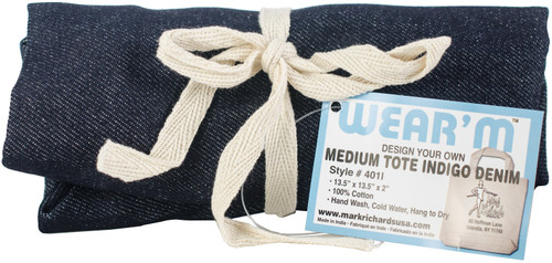 3 Pack - Wear'm Medium Tote 13.5"X13.5"X2"-Indigo Denim - MRMTOTE - 842672002261
