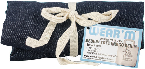 3 Pack Wear'm Medium Tote 13.5"X13.5"X2"-Indigo Denim MRMTOTE - 842672002261