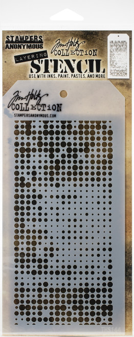 Tim Holtz Layered Stencil 4.125"X8.5"-Halftone -Layered - THS-144 - 787790630913