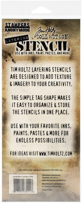 Tim Holtz Layered Stencil 4.125"X8.5"-Circuit -Layered THS-146