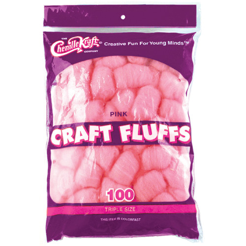 6 Pack - Creativity Street Craft Fluffs 4oz 100/Pkg-Pink - FLUFF4OZ-6402 - 021196064027 6 Pack - Creativity Street Craft Fluffs 4oz 100/Pkg-Pink - FLUFF4OZ-6402 - 021196064027