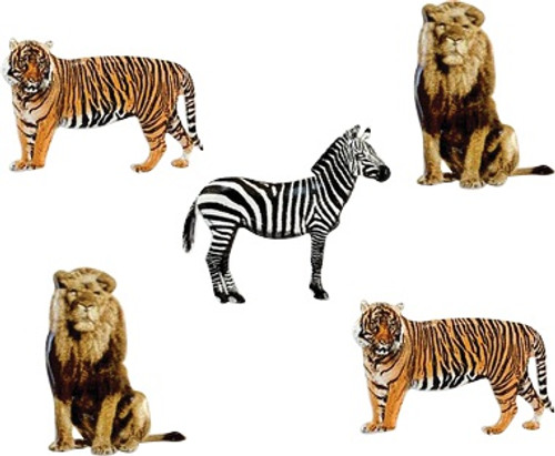 Eyelet Outlet Shape Brads 12/Pkg-Zebra, Lion & Tiger - QBRD2-111 Eyelet Outlet Shape Brads 12/Pkg-Zebra, Lion & Tiger - QBRD2-111