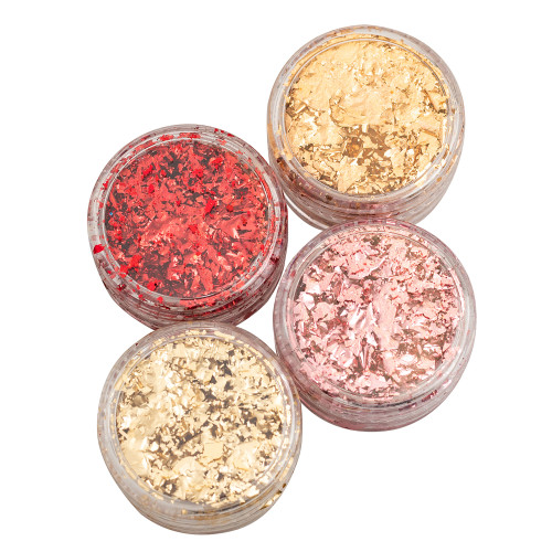 American Crafts Color Pour Magic Foil Flakes 1oz 6/Pkg-Warm - 359813