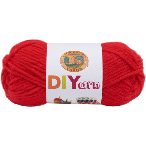 10 Pack Lion Brand DIYarn -Red 205-113 - 023032020051