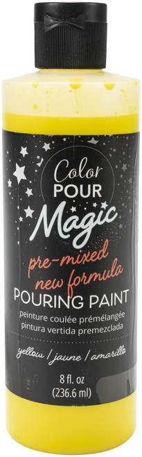 American Crafts Color Pour Magic Pre-Mixed Paint 8oz-Citrine 357332 - 718813573320