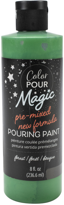 American Crafts Color Pour Magic Pre-Mixed Paint 8oz-Forest 357334 - 718813573344