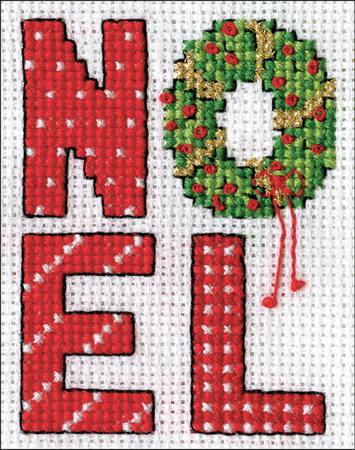 3 Pack - Design Works Counted Cross Stitch Kit 2"X3"-Noel (14 Count) - DW525 - 021465005256 3 Pack - Design Works Counted Cross Stitch Kit 2"X3"-Noel (14 Count) - DW525 - 021465005256