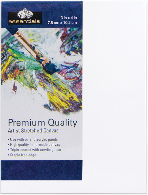 6 Pack Royal Langnickel essentials(TM) Premium Stretched Canvas-3"X4" CNV34 - 090672368683