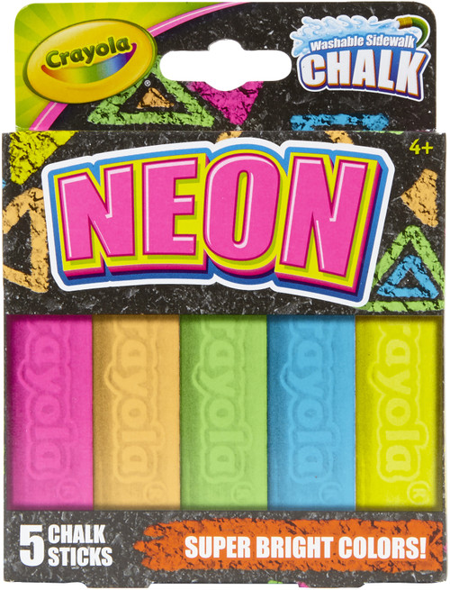 Crayola Special FX Neon Sidewalk Chalk-5/Pkg 03-5803 - 071662353001