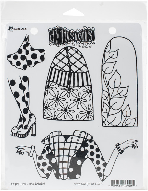 Dyan Reaveley's Dylusions Cling Stamp Collections 8.5"X7"-Paper Doll DYR-69065 - 789541069065