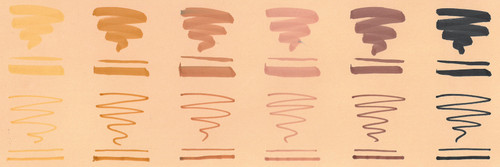 Realeather(R) Crafts Leather Markers 6/Pkg-Earthtones - F2400-01