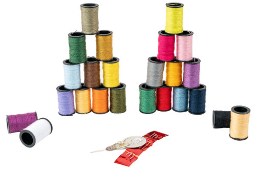 6 Pack - SINGER Polyester Thread 10yd 24/Pkg-Assorted Colors - 00264