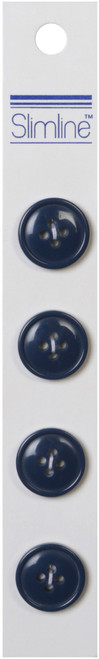 6 Pack Slimline Buttons -Royal Blue 4-Hole 5/8" 4/Pkg SL-296A - 052278342962
