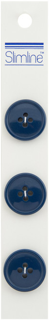 6 Pack Slimline Buttons -Royal Blue 4-Hole 3/4" 3/Pkg SL-297A - 052278342979