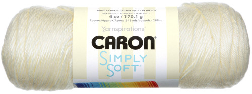 3 Pack Caron Simply Soft Solids Yarn-Off White H97003-9702 - 035613977029