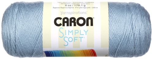 3 Pack Caron Simply Soft Solids Yarn-Light Country Blue H97003-9709 - 035613977098
