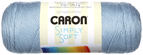 3 Pack - Caron Simply Soft Solids Yarn-Light Country Blue - H97003-9709 - 035613977098