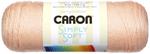 3 Pack Caron Simply Soft Solids Yarn-Light Country Peach H97003-9737 - 035613977371