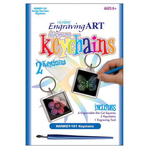 Royal & Langnickel(R) Rainbow Foil Engraving Art Keychains- - RAINKEY - 090672172532