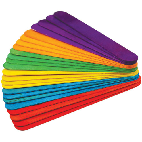 6 Pack - Krafty Kids Extra Jumbo Craft Sticks-Colored 7.875" 24/Pkg - CW508