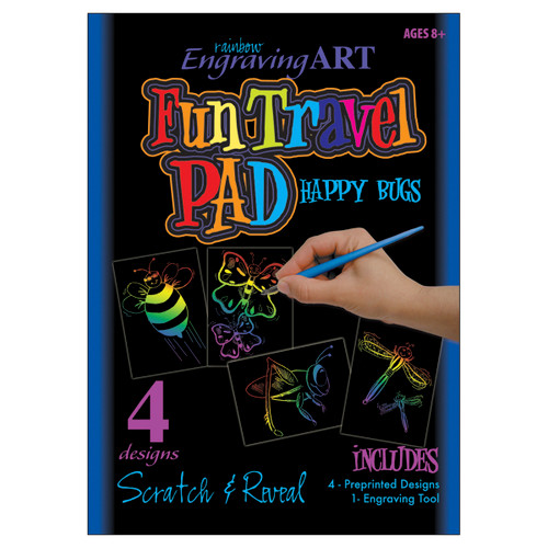 Royal & Langnickel(R) Rainbow Foil Engraving Fun Travel Pads-Happy Bugs RAINPAD-104 - 090672172518