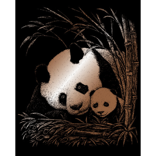 Royal & Langnickel(R) Copper Foil Engraving Art Kit 8"X10"-Panda & Baby COPRFL-24