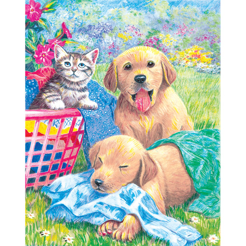 Royal & Langnickel Color Pencil By Number Kit 8.75"X11.75"-Wash Day Fun - CPBNK-9