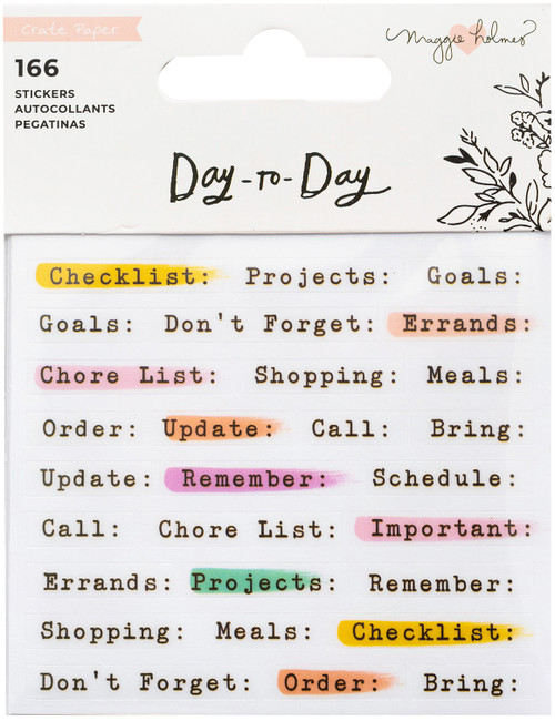 Maggie Holmes Day-To-Day Planner Mini Sticker Book 166/Pkg-Book 2 - 373039 - 718813730396