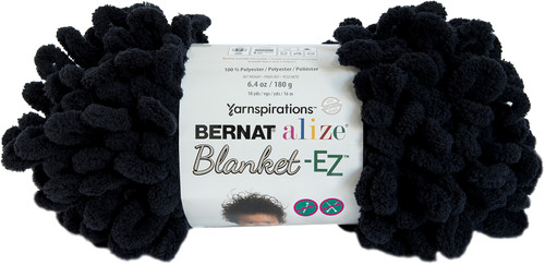 2 Pack Bernat Alize Blanket-EZ Yarn-Black 161037-37015 - 057355439078