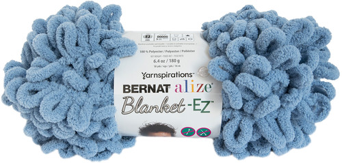 2 Pack Bernat Alize Blanket-EZ Yarn-Country Blue 161037-37018 - 057355439108