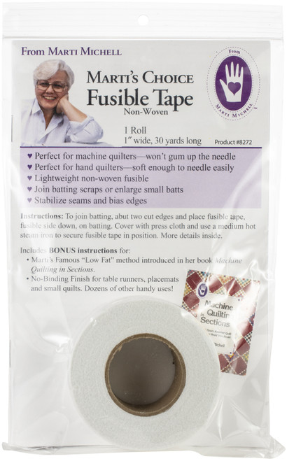 2 Pack Marti Michell Marti's Choice Fusible Tape 1"X30yd-Single Roll 8272M - 715363082722