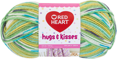 Red Heart Hugs & Kisses Yarn-Kiwi E896-9520 - 073650046025