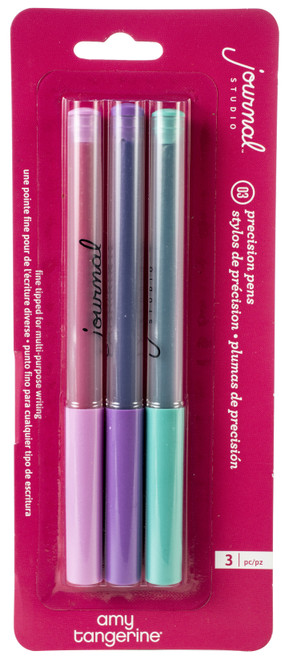 3 Pack American Crafts Journal Studio Precision Pens 3/Pkg-Amy Tangerine 349352 - 718813493529