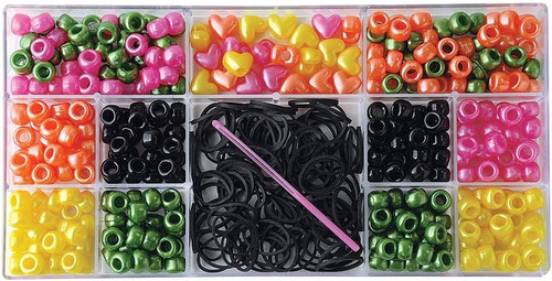 3 Pack The Beadery Large Hair Bead Box Kit-Bright Pearl B6550