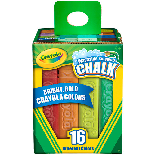 Crayola Washable Sidewalk Chalk, Assorted Bright Colors - 48 count