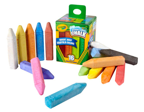 4 Pack - Crayola Washable Sidewalk Chalk 16/Pkg-Assorted Colors - 51-2016