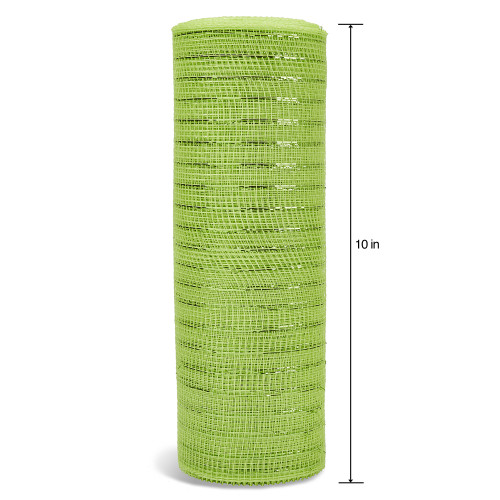 FloraCraft Decorative Mesh 10"X10yd-Lime Green RS499