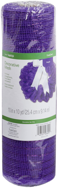 FloraCraft Decorative Mesh 10"X10yd-Purple - RS504 - 046501036957