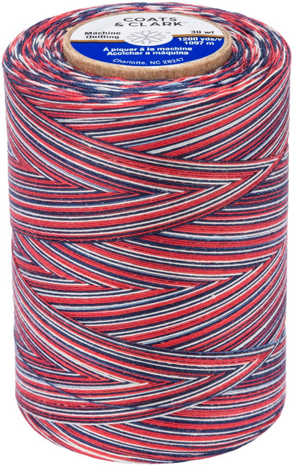 3 Pack - Coats Cotton Machine Quilting Multicolor Thread 1200yd-Americana - V35-0815 - 073650831706 3 Pack - Coats Cotton Machine Quilting Multicolor Thread 1200yd-Americana - V35-0815 - 073650831706