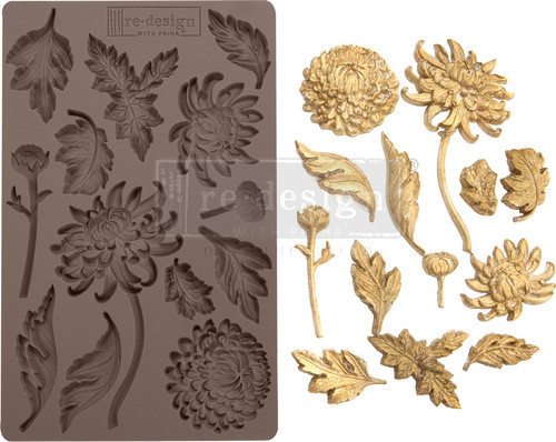 Prima Marketing Re-Design Mould 5"X8"X8mm-Botanist Floral - 643072 Prima Marketing Re-Design Mould 5"X8"X8mm-Botanist Floral - 643072